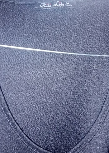 siyah elbise kol dantel detaylı - Görsel 2