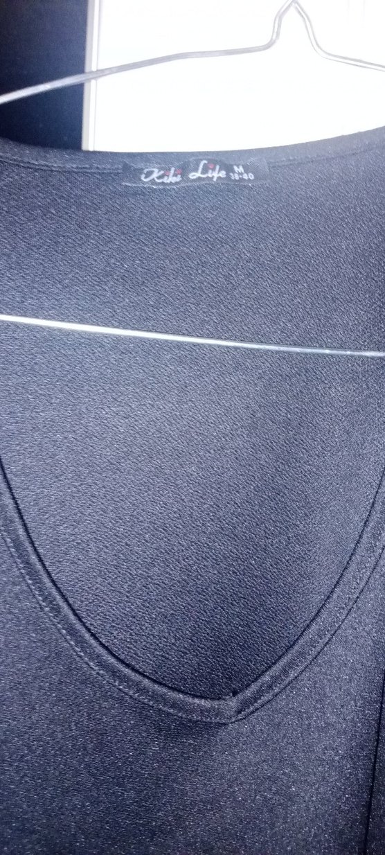 siyah elbise kol dantel detaylı - Görsel 2