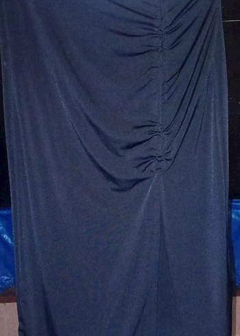 Linen siyah Drapeli UzunEteği - Görsel 3