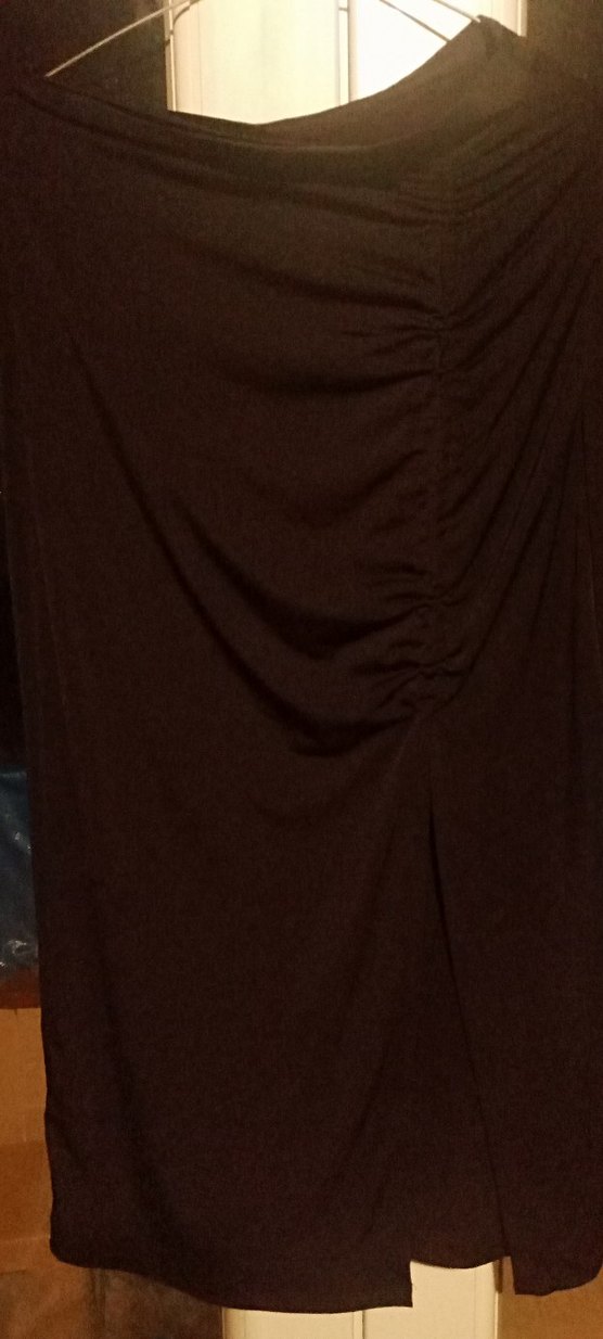 Linen siyah Drapeli UzunEteği - Görsel 2