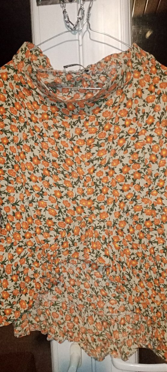 Turuncu Elastik Bohem Kadın etek onu kısa yırtmacı arkası uzun - Görsel 4