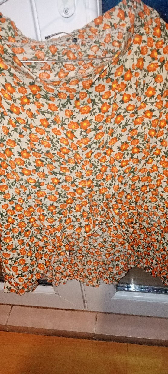 Turuncu Elastik Bohem Kadın etek onu kısa yırtmacı arkası uzun - Görsel 3