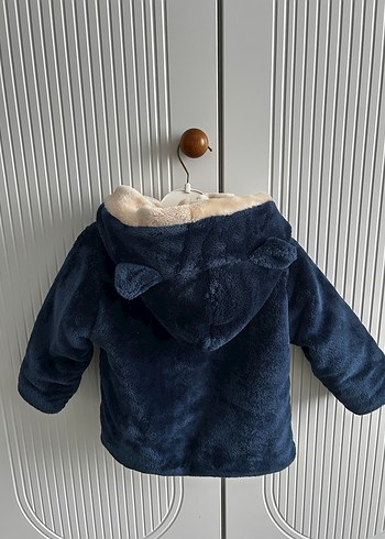 Kürklü Mavi Erkek Çocuk Kaban - Görsel 4