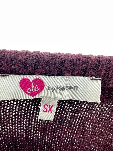 xs Beden bordo Renk Koton Kazak / Triko %70 İndirimli.