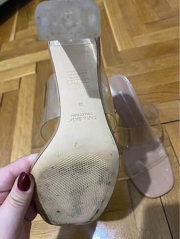 38 Beden ZARA ŞEFFAF AYAKKABI