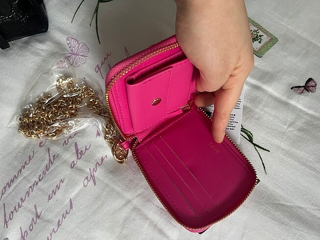  Beden pembe Renk Mango pembe cüzdan