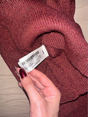 s Beden bordo Renk Zara bluz