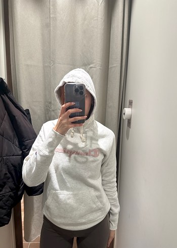 Champion Gri Yüksek Yakalı Sweatshirt - Görsel 4