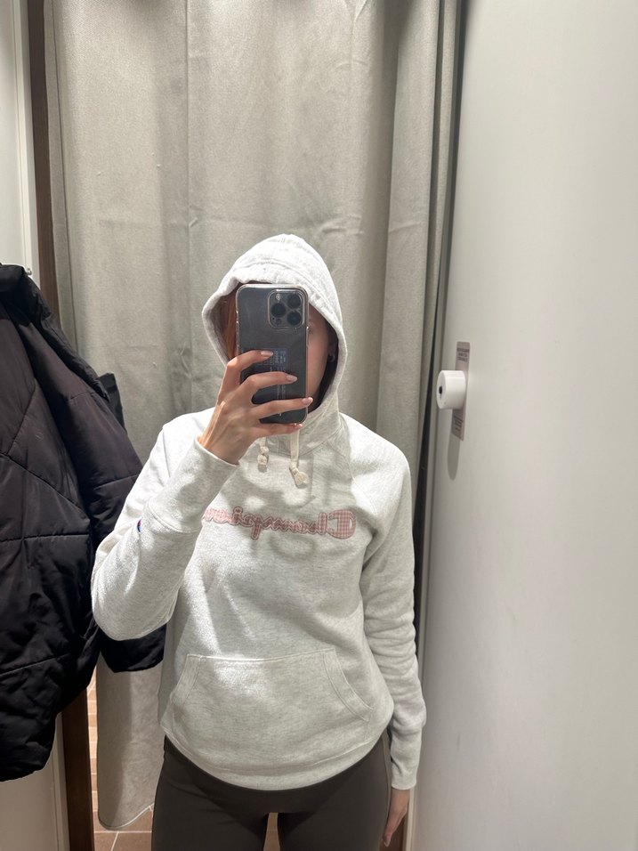 Champion Gri Yüksek Yakalı Sweatshirt - Görsel 4