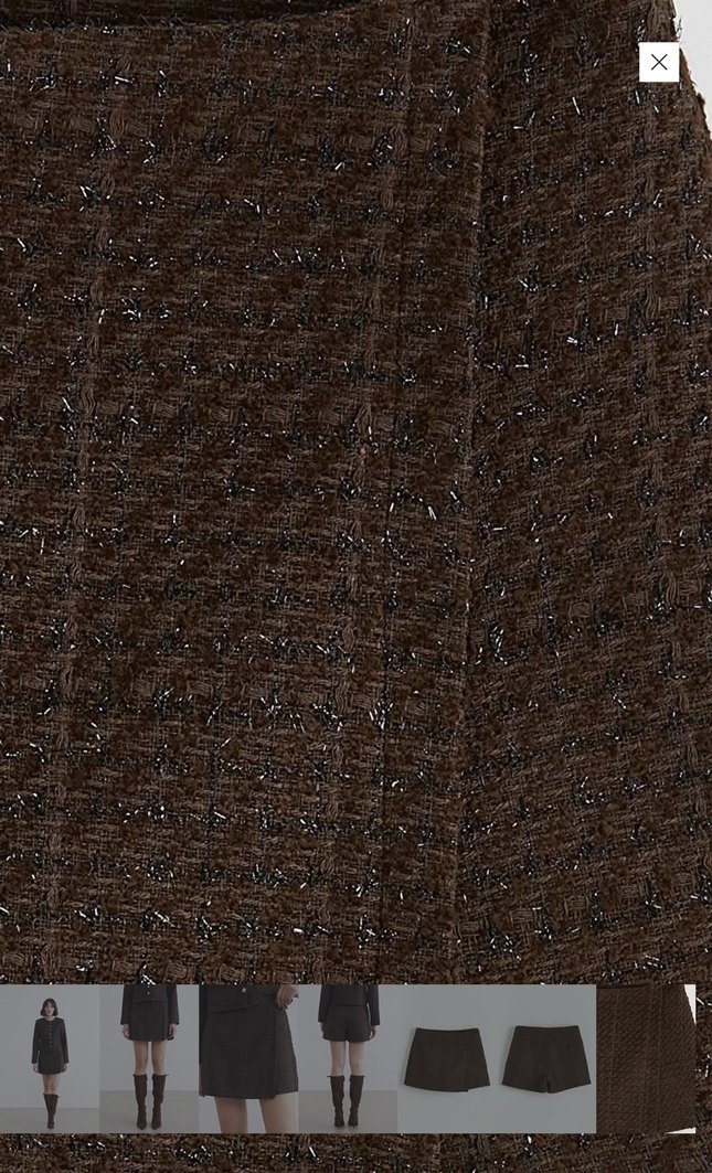 Kahverengi Kadın Triko Mini Etek - Görsel 3