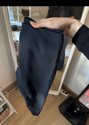 Kadın Siyah Baskılı Sporcu Tayt - Görsel 4