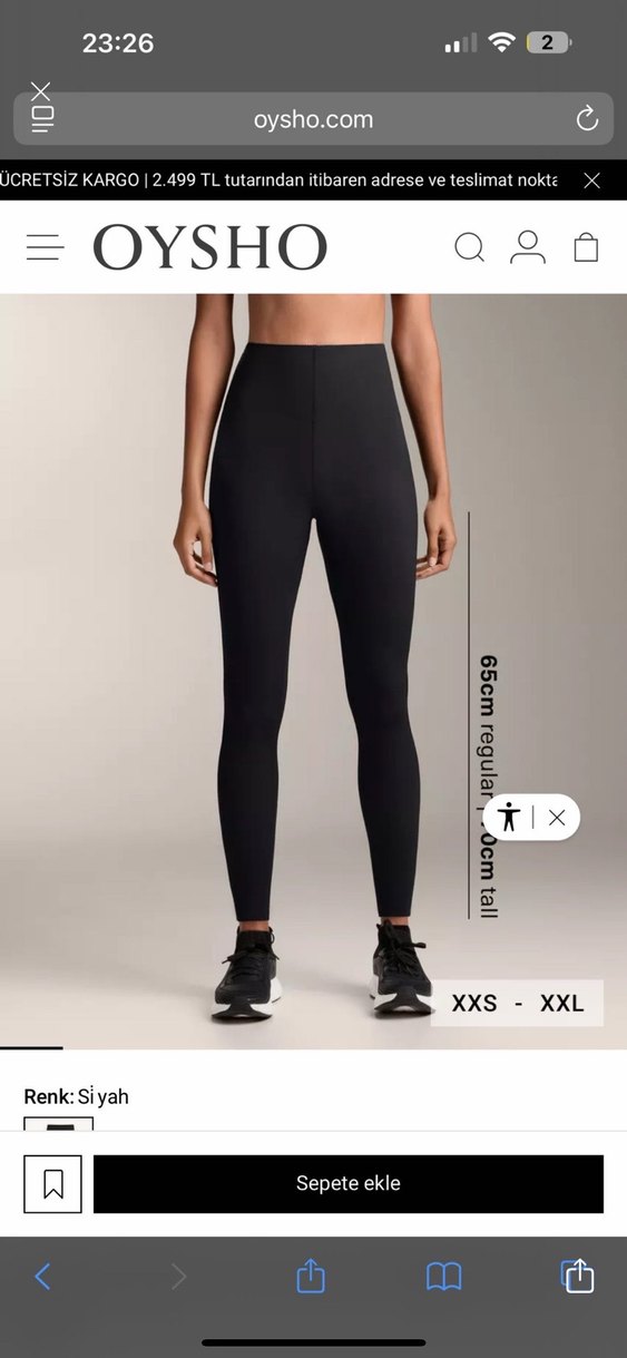 Kadın Siyah Baskılı Sporcu Tayt - Görsel 5