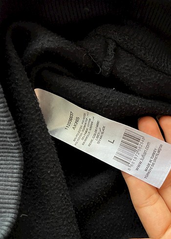 Lufian siyah erkek koala sweatshirt - Görsel 4