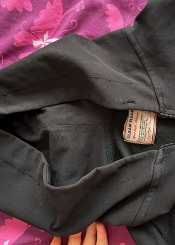 Siyah Kapüşonlu Fermuarlı sweatshirt ceket - Görsel 4