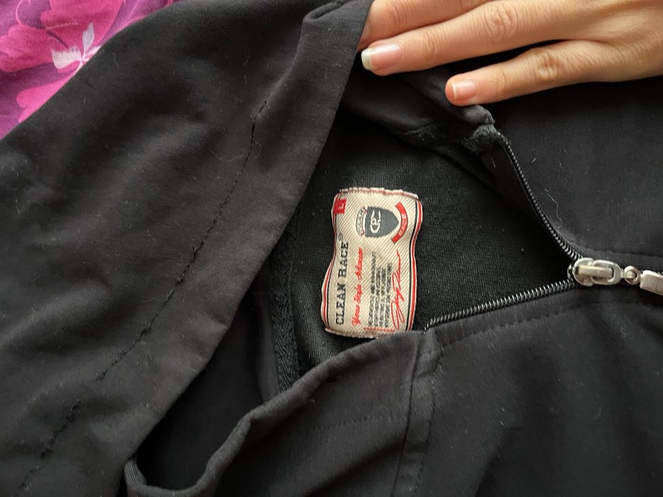 Siyah Kapüşonlu Fermuarlı sweatshirt ceket - Görsel 5