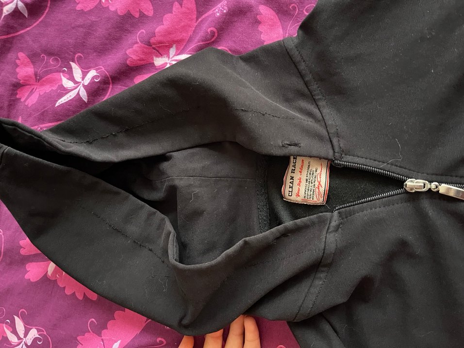 Siyah Kapüşonlu Fermuarlı sweatshirt ceket - Görsel 4