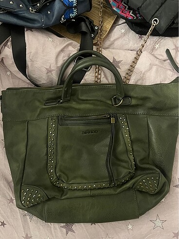 Derimod yesil vintage canta