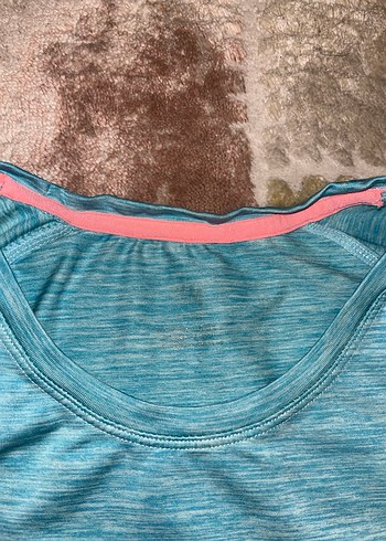 H&M Turkuaz Kısa Kollu Spor Tişört - Görsel 2