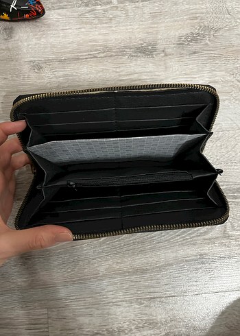 Desenli Çok Renkli Fermuarlı Kadın Cüzdan - Görsel 2