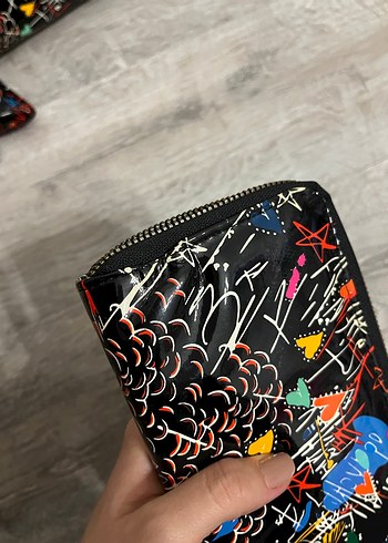 Desenli Çok Renkli Stiletto ve Çanta Seti - Görsel 6