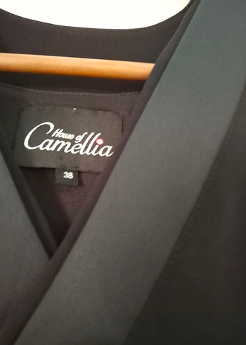 Siyah V Yakalı Kısa Kollu Tuxedo - Görsel 3