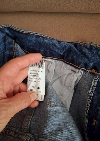 xl Beden Fermuarlı Gri Mavi Kadın Jean