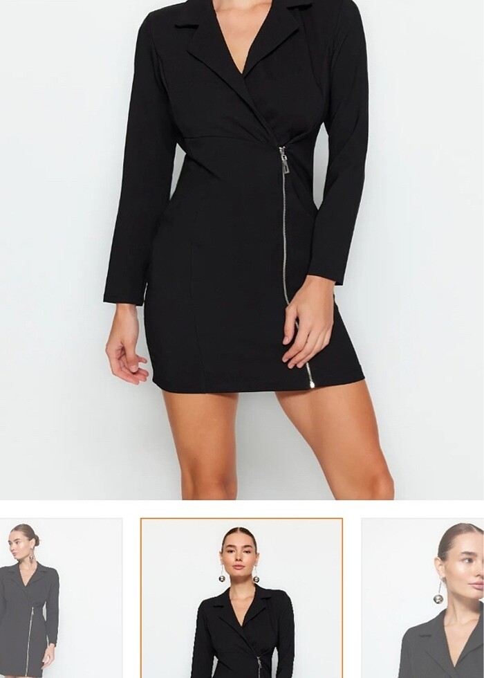 Fermuar detay elbise - Görsel 2