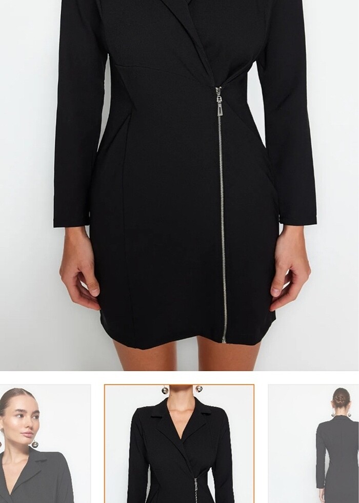 Fermuar detay elbise - Görsel 3