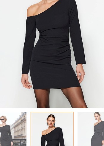 Klasik Şıklık Siyah Mini Elbise - Görsel 2