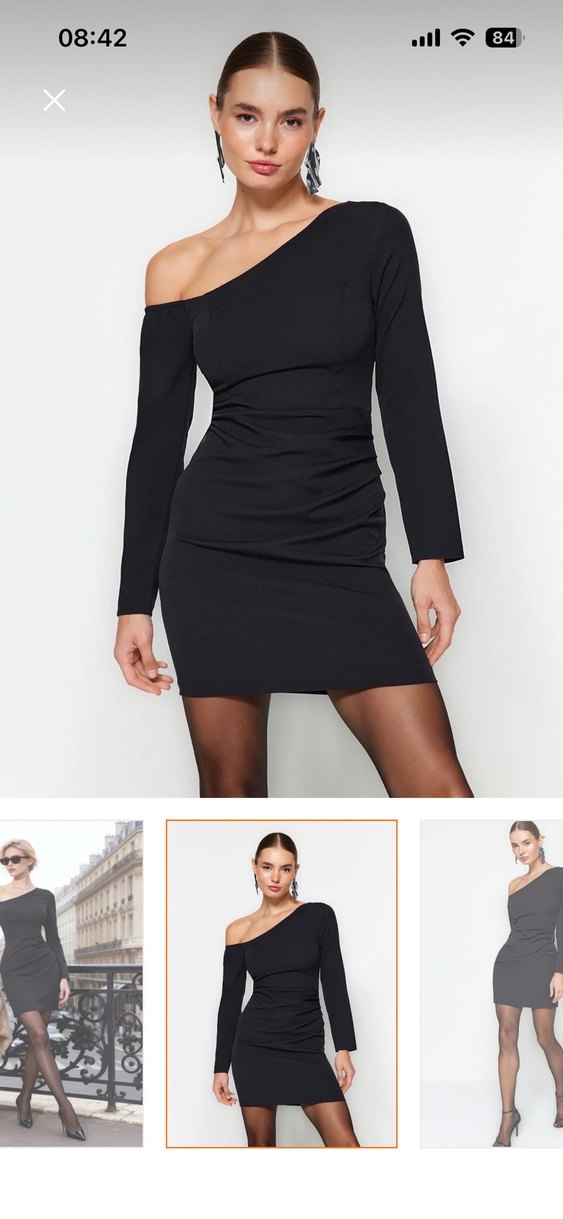 Klasik Şıklık Siyah Mini Elbise - Görsel 2