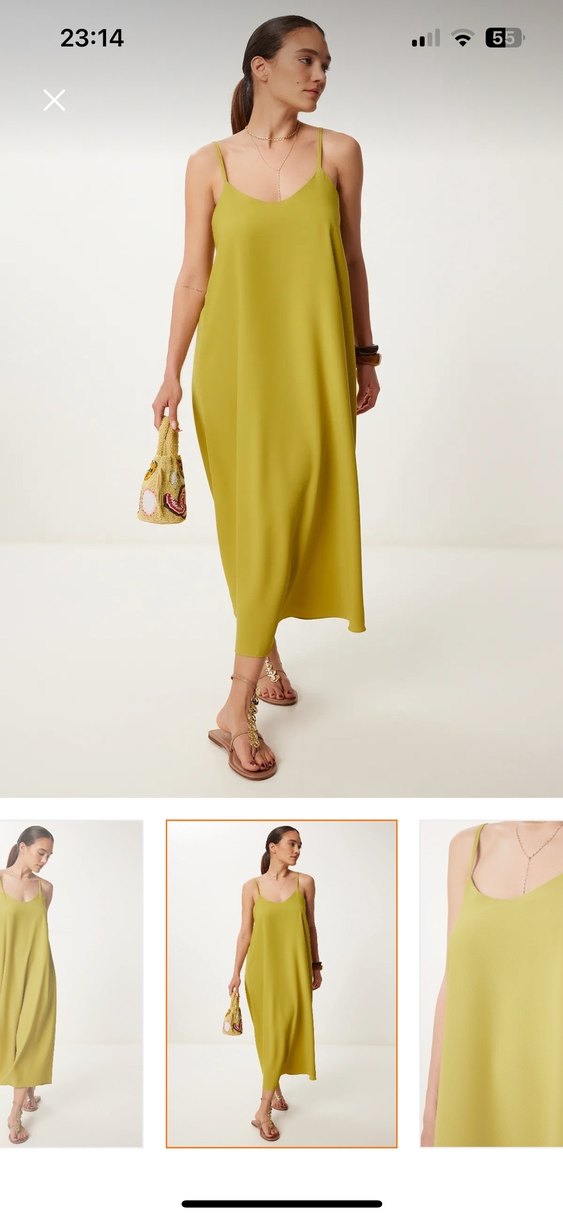 Kadın Salaş Askılı Uzun Elbise - Görsel 2