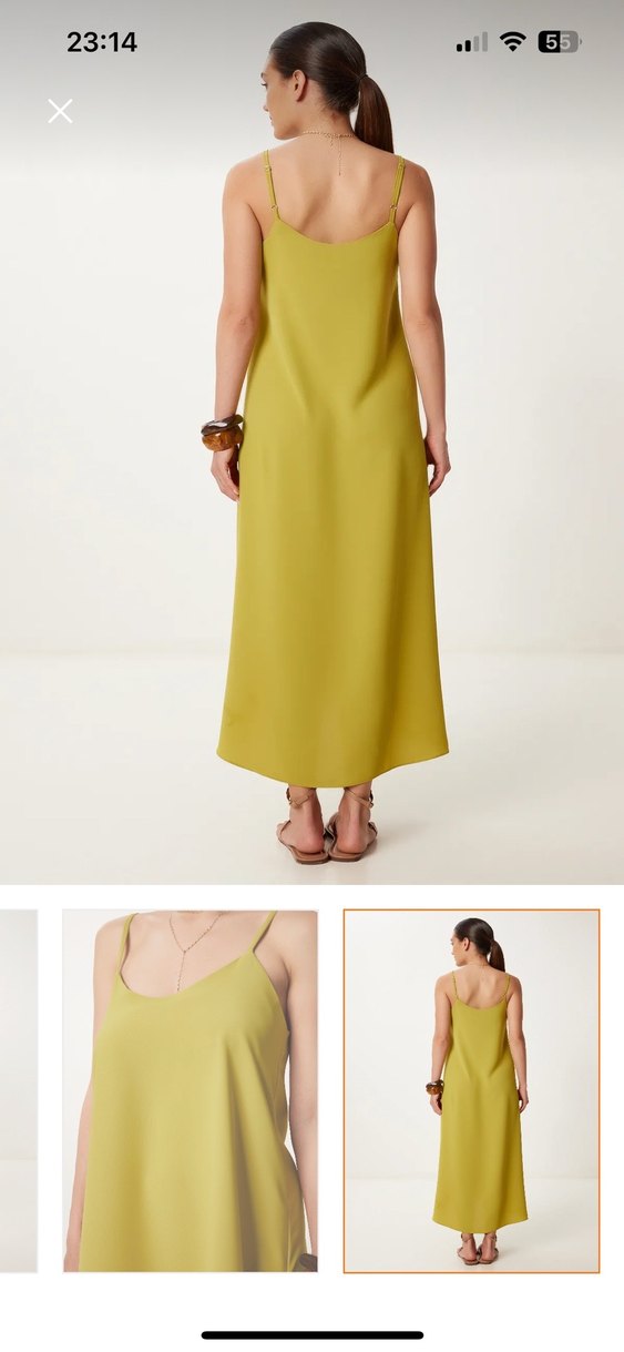 Kadın Salaş Askılı Uzun Elbise - Görsel 3