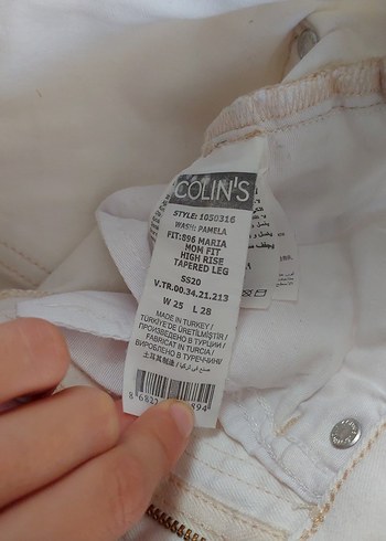 mom jean beyaz - Görsel 3