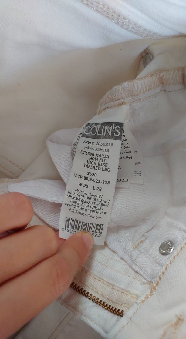 mom jean beyaz - Görsel 3