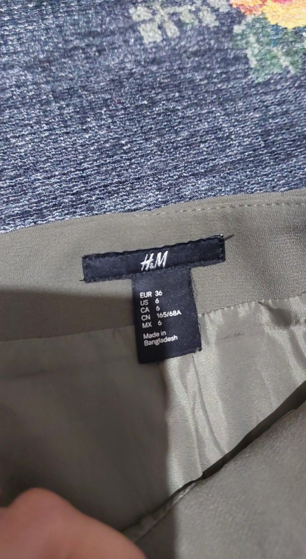 haki zımbalı Etek - Görsel 3