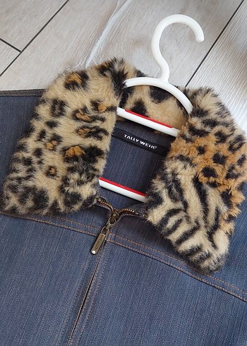 Kürk Detaylı Kadın Kot Ceket VINTAGE - Görsel 2