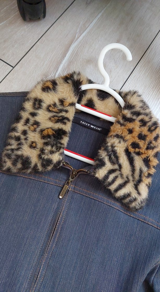 Kürk Detaylı Kadın Kot Ceket VINTAGE - Görsel 2