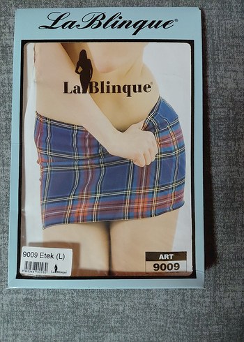 Kare Desenli Tokalı Mini Etek