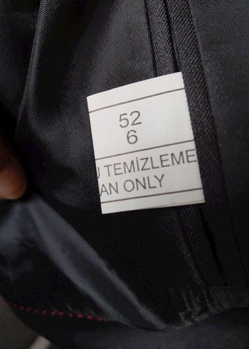 52-6 drop Beden Antrasit Düğmeli Erkek Takım Elbise