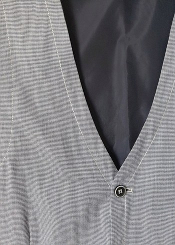xxl Beden gri Renk Lacivert Denim Düğmeli Erkek Yelek