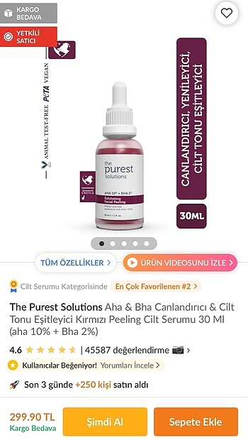 Beden The purest solutions peeling serum