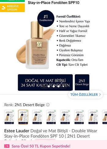 Beden Renk Estée Lauder Double Wear Fondöten