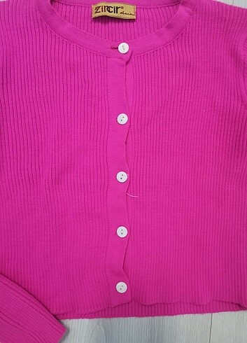 s Beden Pembe crop hırka