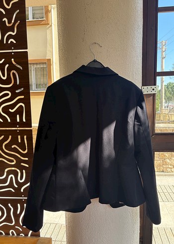 Siyah Kadın Düğmeli Ofis Blazeri - Görsel 4