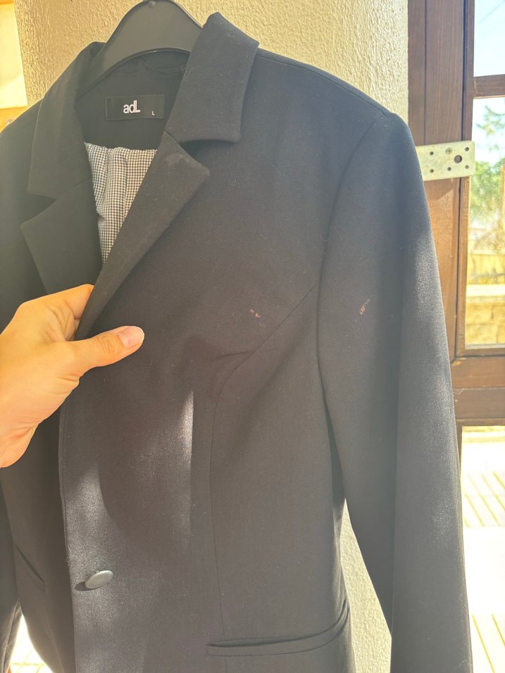 Siyah Kadın Düğmeli Ofis Blazeri - Görsel 2