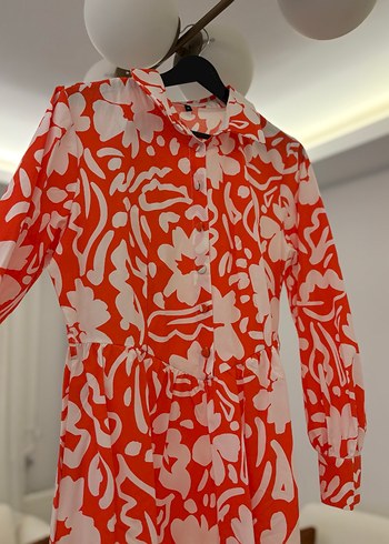 Renkli Baskılı Uzun Kollu Bohem Elbise - Görsel 3