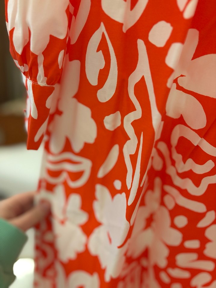 Renkli Baskılı Uzun Kollu Bohem Elbise - Görsel 4