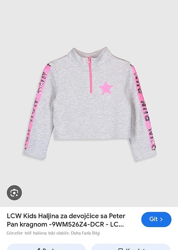 Kız Çocuk Gri Uzun Kollu Fermuarlı Sweatshirt