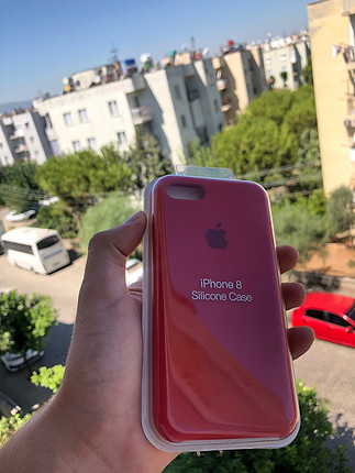 universal Beden iPhone 7 ve 8 uyumlu Kırmızı Renkli Silikon Kılıf