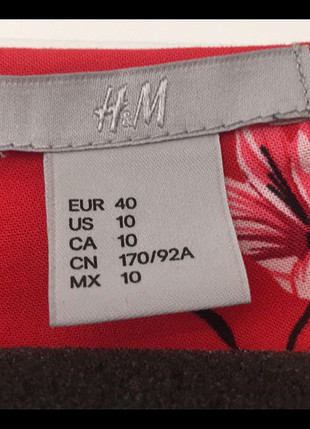 H&M Kırmızı yazlık elbise 